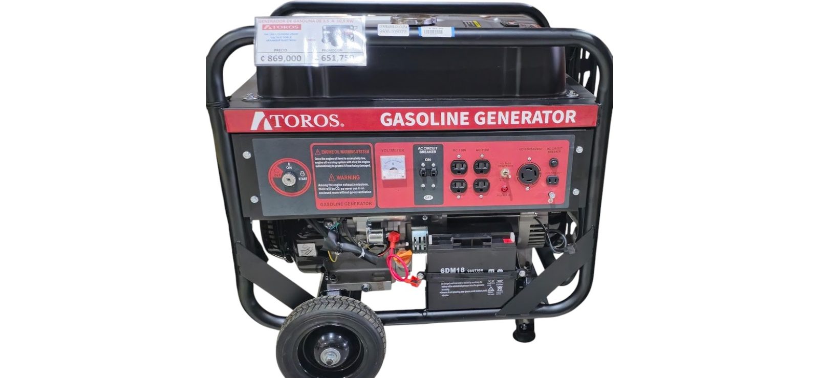 GENERADOR 10500 WATTS GASOLINA ATOROS GN1050020 ATOROS