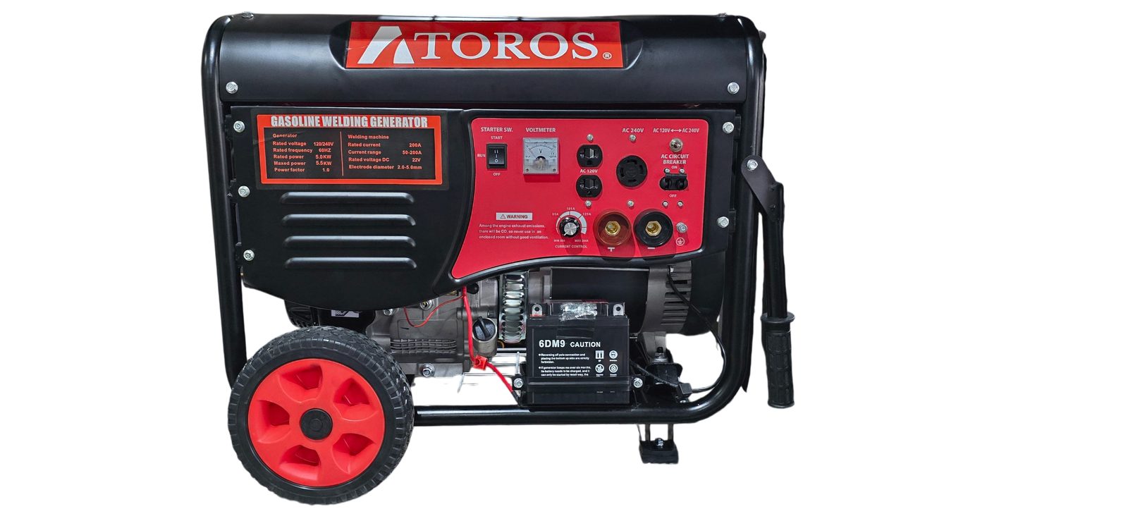 GENERADOR 5500 WATTS CON SOLDADORA GASOLINA ATOROS GNWE6500 ATOROS