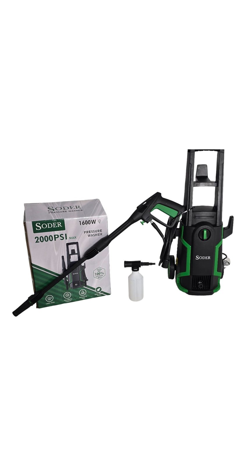 HIDROLAVADORA DOMESTICA 110V (2000 PSI) SODER HE250010 SODER