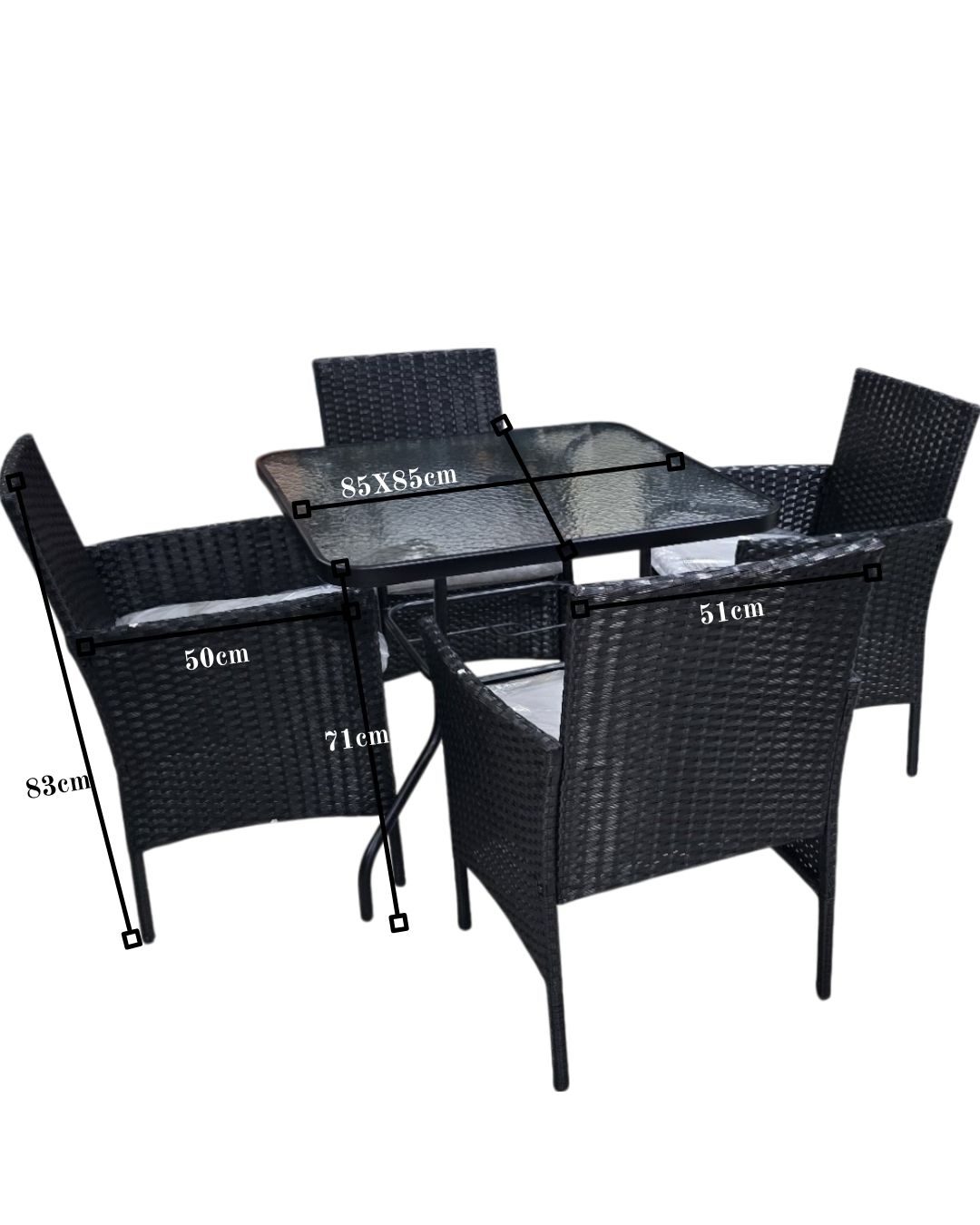 JUEGO DE COMEDOR 4 SILLAS 1 MESA COM12307