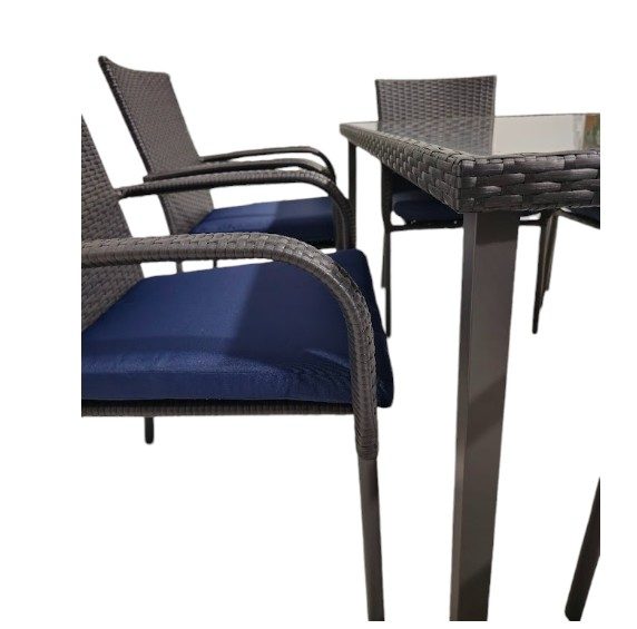 JUEGO DE COMEDOR 7 PIEZAS, 6 SILLAS, 1 MESA, OUTTER COM12308 OUTTER