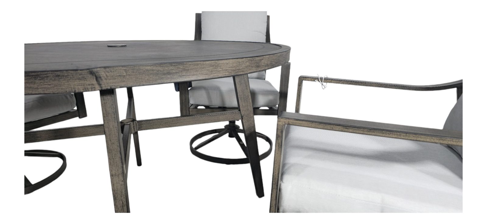 JUEGO DE COMEDOR CON SILLAS GIRATORIAS COM123020