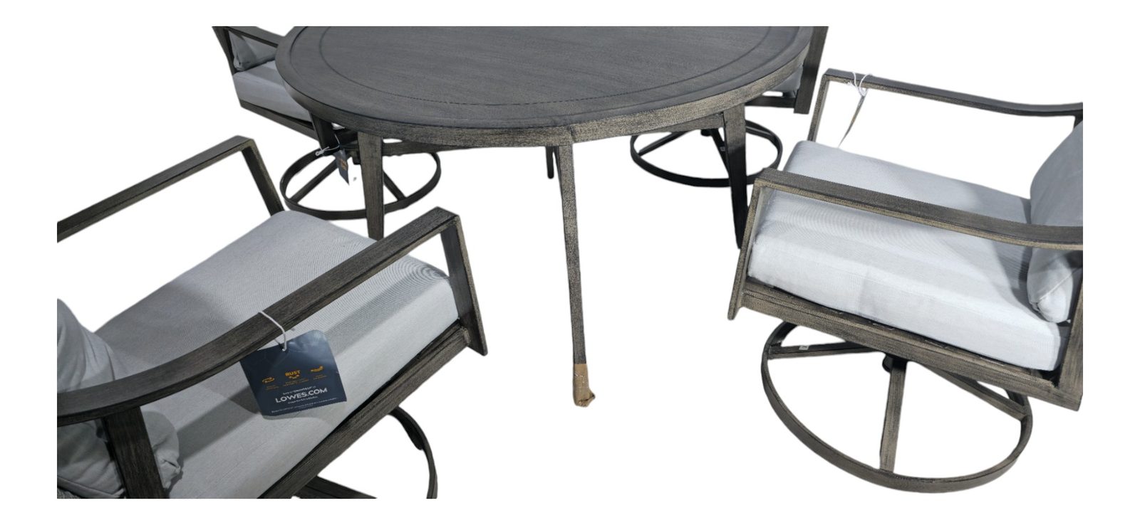 JUEGO DE COMEDOR CON SILLAS GIRATORIAS COM123020
