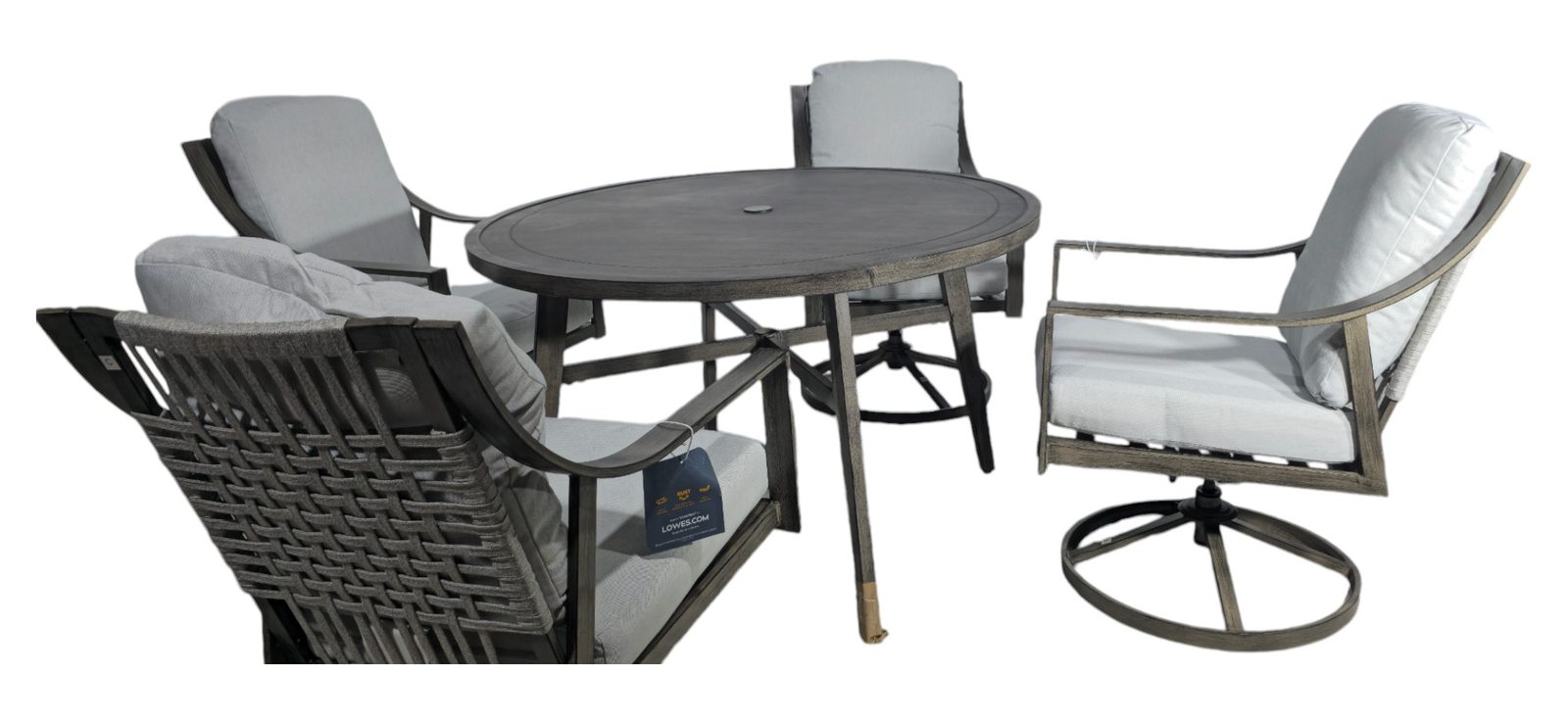 JUEGO DE COMEDOR CON SILLAS GIRATORIAS COM123020