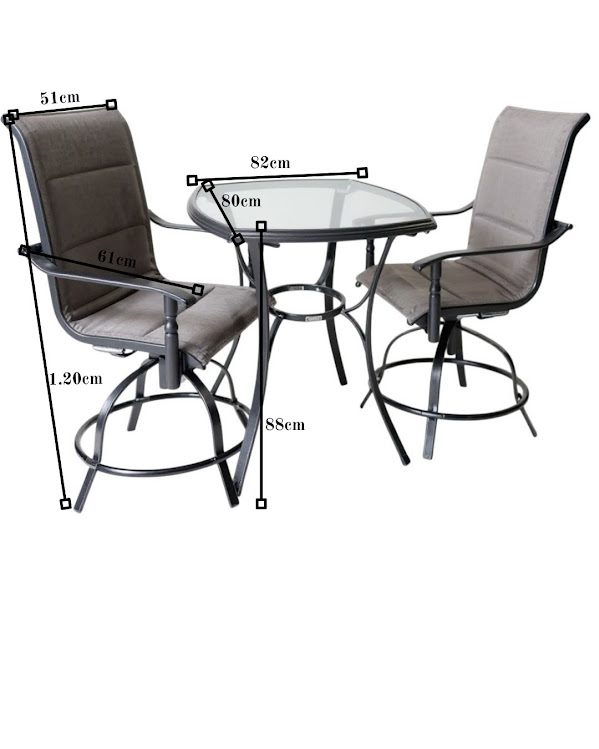 JUEGO DE COMEDOR CON SILLAS GIRATORIAS TAL1022