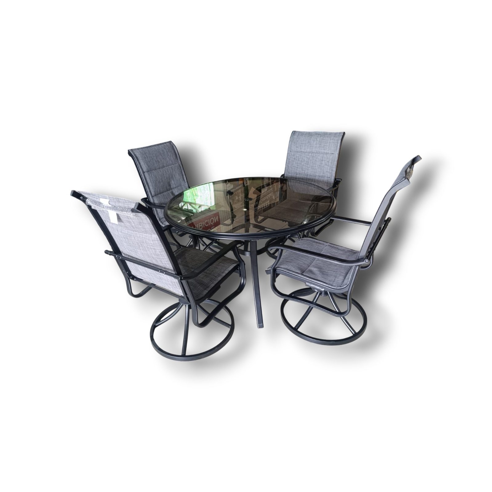 JUEGO DE COMEDOR CON SILLAS GIRATORIAS TAL1248