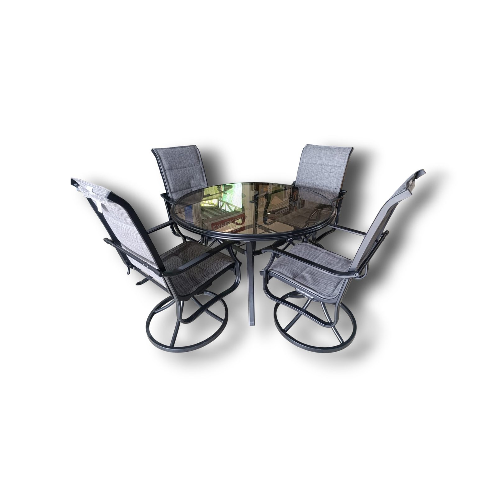 JUEGO DE COMEDOR CON SILLAS GIRATORIAS TAL1248