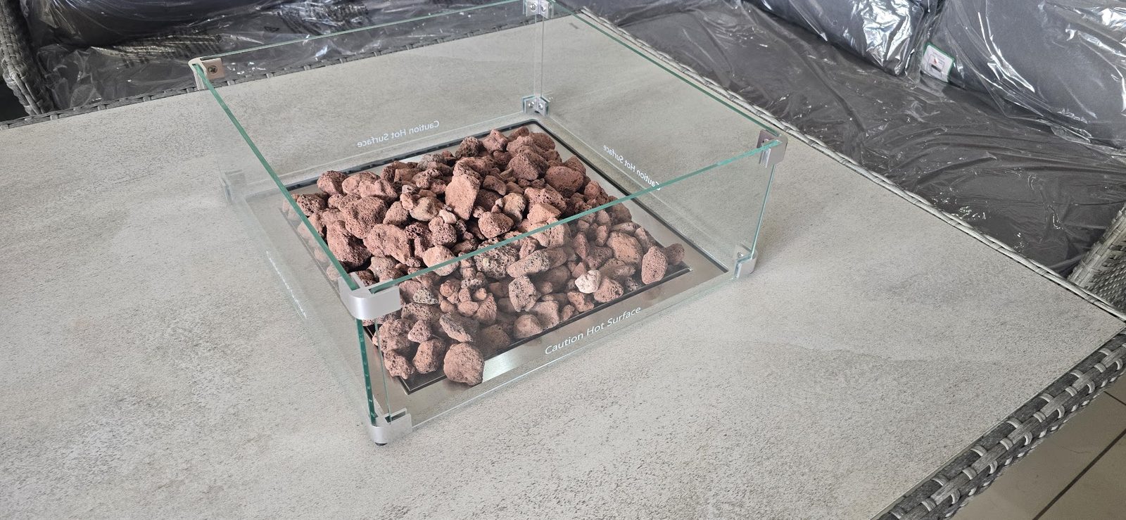 JUEGO DE COMEDOR TERRAZA CON FIRE PIT COMP1236