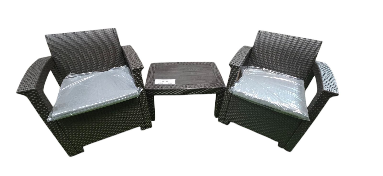 JUEGO DE TERRAZA 2 PLAZAS PLASTICO PLA12501