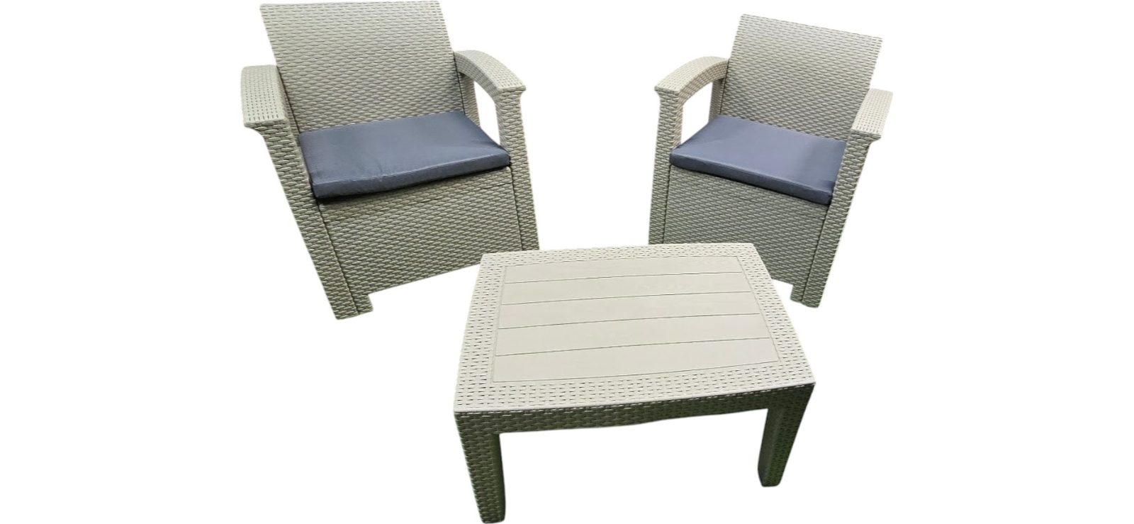 JUEGO DE TERRAZA 2 PLAZAS PLASTICO PLA12501