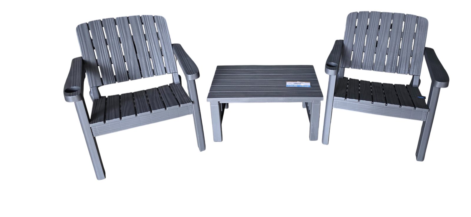 JUEGO DE TERRAZA 2 PLAZAS PLASTICO PLA12501-02