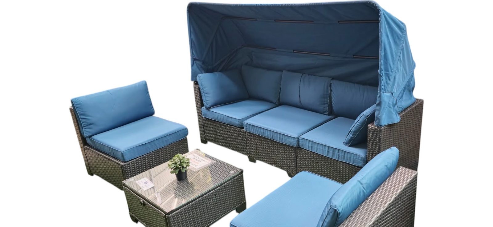 JUEGO DE TERRAZA 4 PIEZAS CON CANOPY TE124501