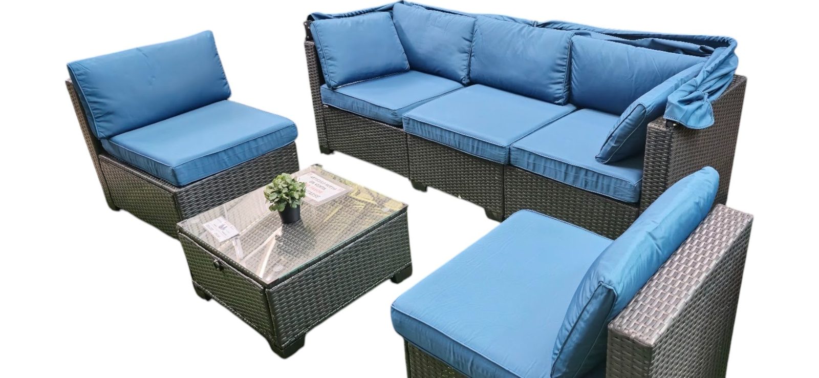 JUEGO DE TERRAZA 4 PIEZAS CON CANOPY TE124501