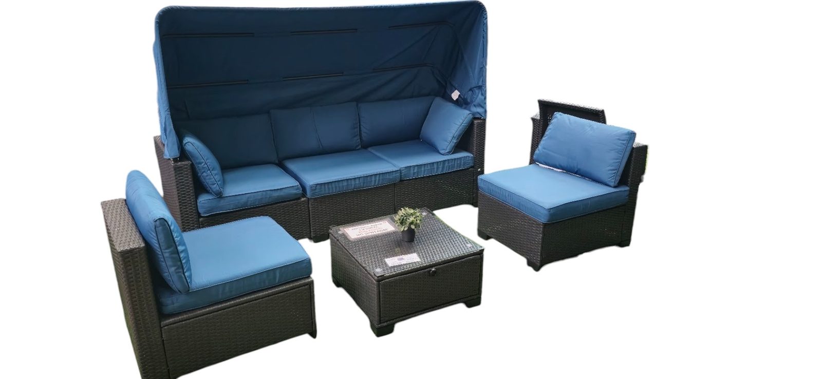 JUEGO DE TERRAZA 4 PIEZAS CON CANOPY TE124501