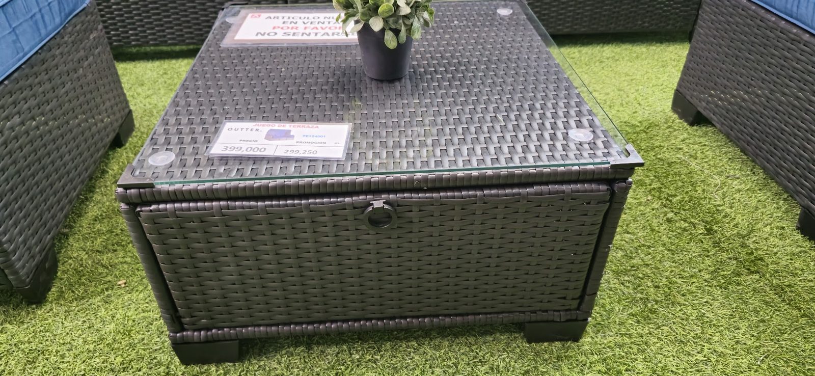 JUEGO DE TERRAZA 4 PIEZAS CON CANOPY TE124501