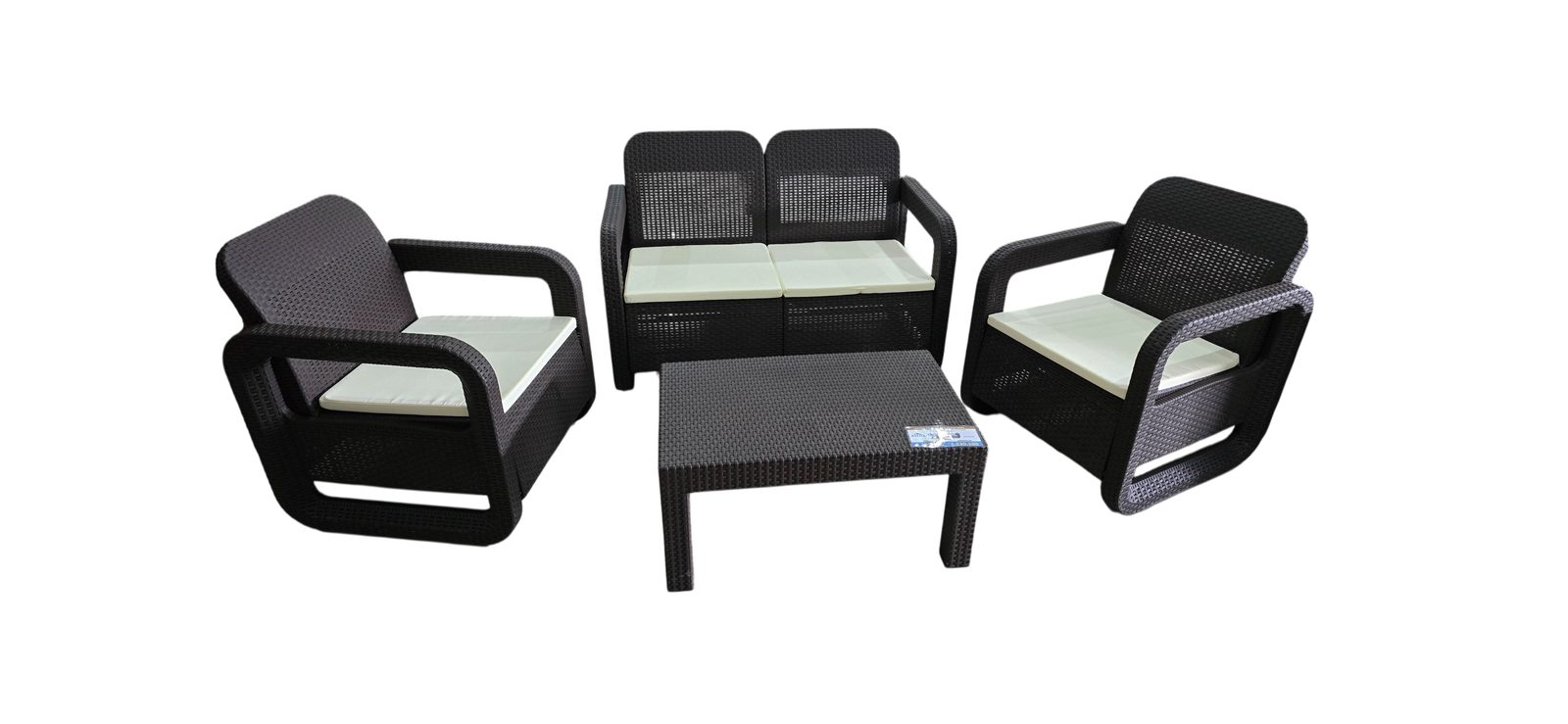 JUEGO DE TERRAZA 4 PLAZAS PLASTICO PLA12401-04