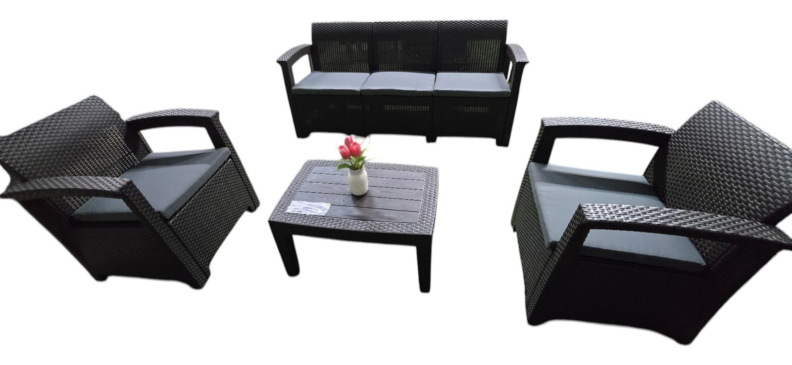 JUEGO DE TERRAZA 5 PLAZAS PLASTICO PLA12301