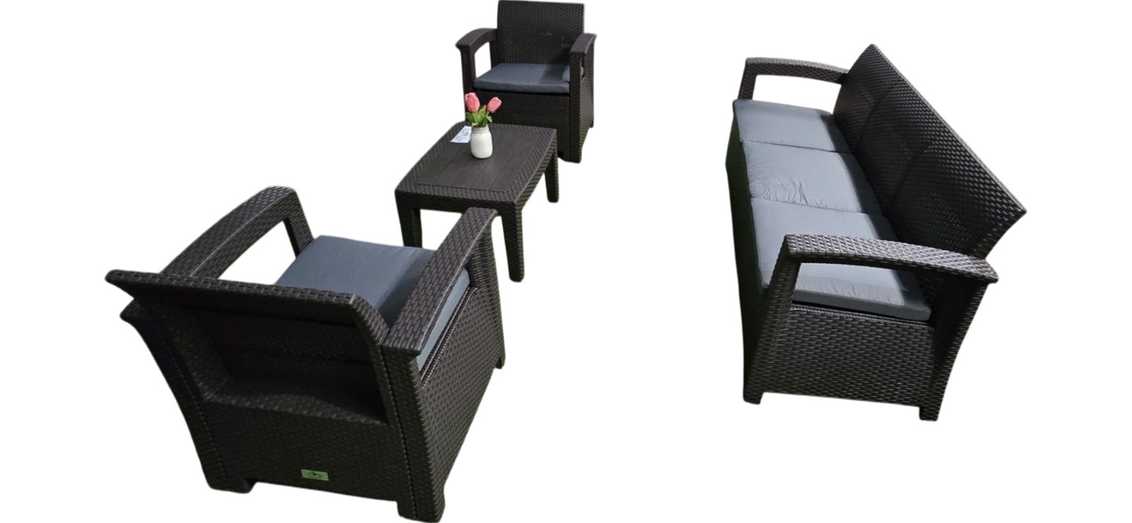 JUEGO DE TERRAZA 5 PLAZAS PLASTICO PLA12301