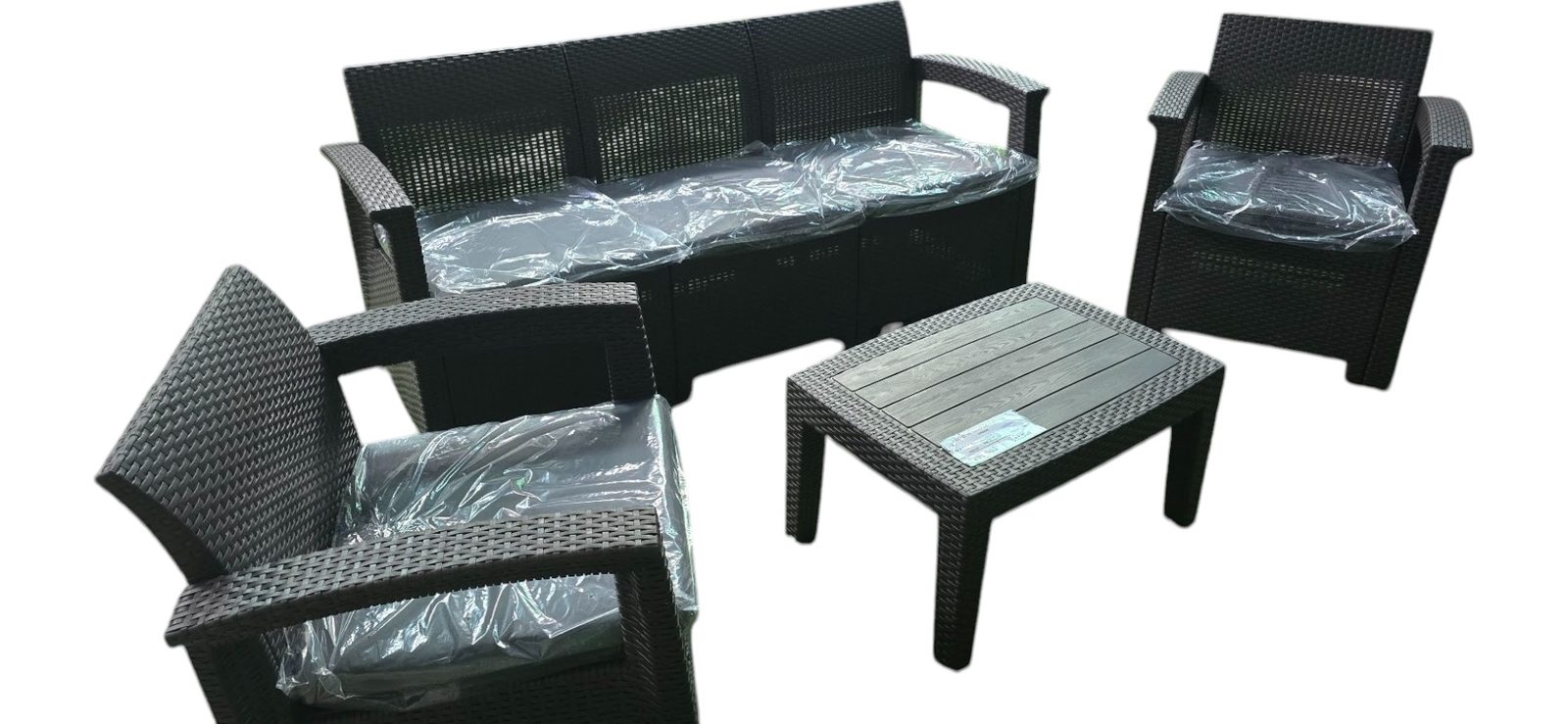 JUEGO DE TERRAZA 5 PLAZAS PLASTICO PLA12301