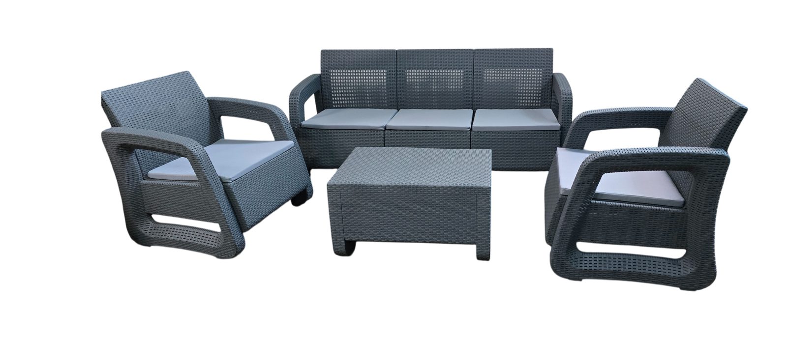 JUEGO DE TERRAZA 5 PLAZAS PLASTICO PLA12301-05