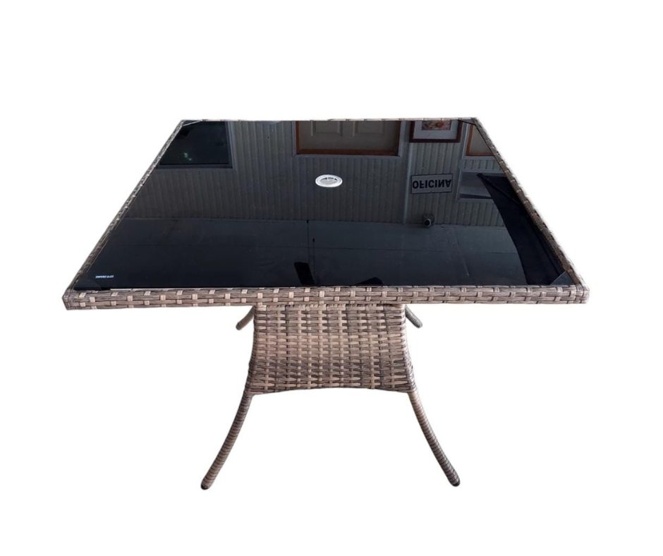 JUEGO TERRAZA 5 PIEZAS DINNING SET, MESA ALTA VIDRIO TEMPLADO, 4 SILLAS, OUTTER COM12306 OUTTER