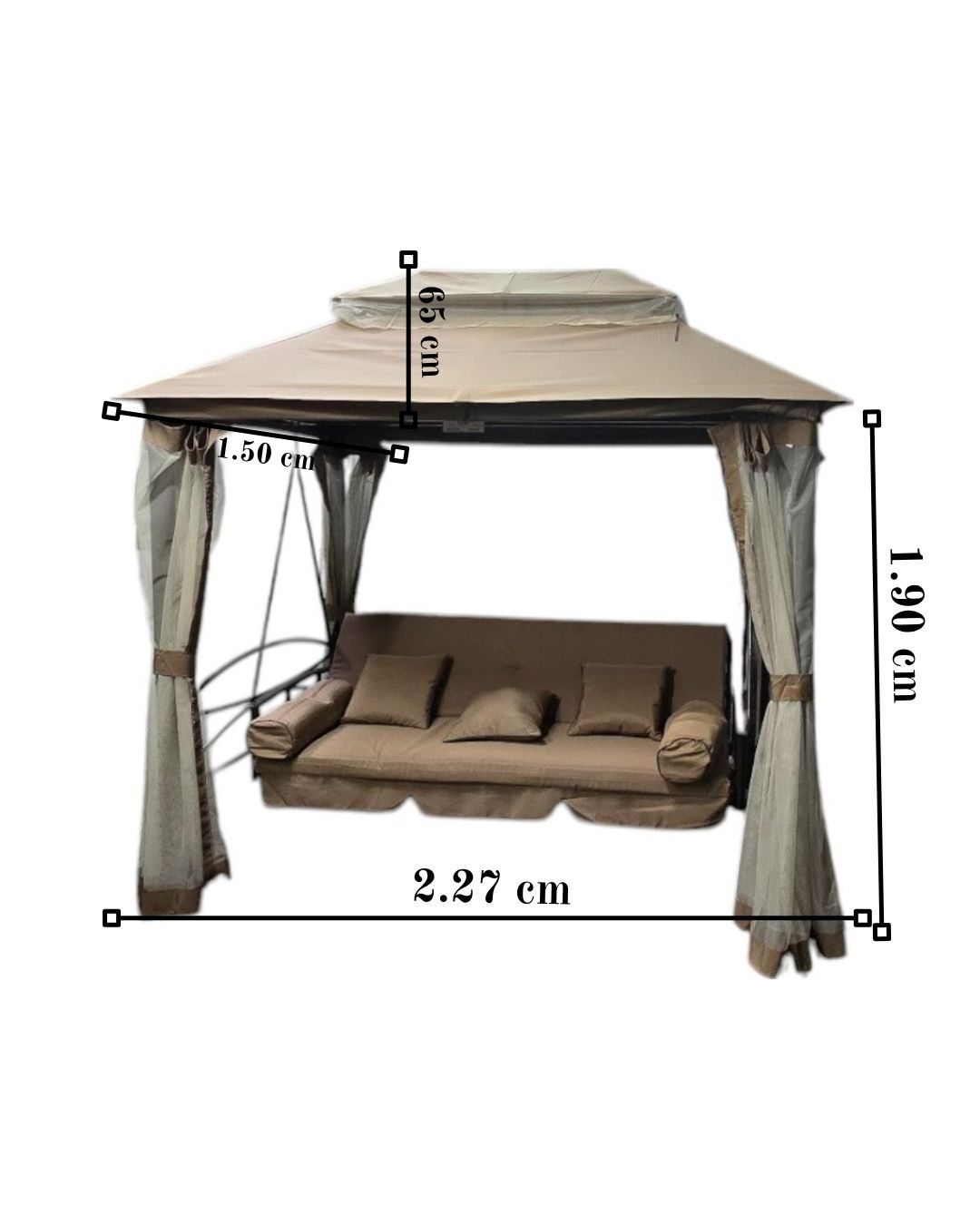 SILLA JARDIN C/TOLDO BEIGE GAZEBO OUTTER GA1234 GAZEBO OUTTER