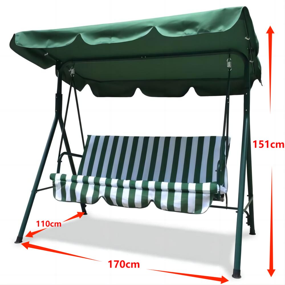 SILLA MECEDORA 3 PLAZAS JARDIN POLIESTER BASE METALICA OUTTER XY-CS-10007B3 OUTTER