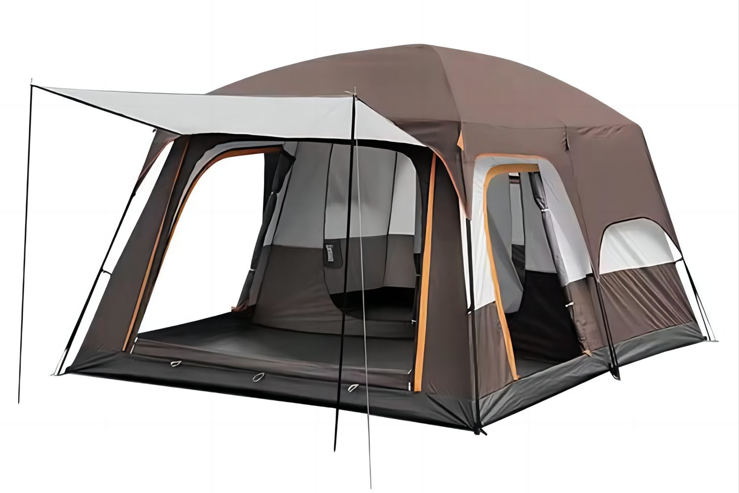 TIENDA ACAMPAR CAFE POLIESTER BASE TELA TUBOS FIBRA VIDRIO OUTTER XY-CG-22081-CAFE OUTTER