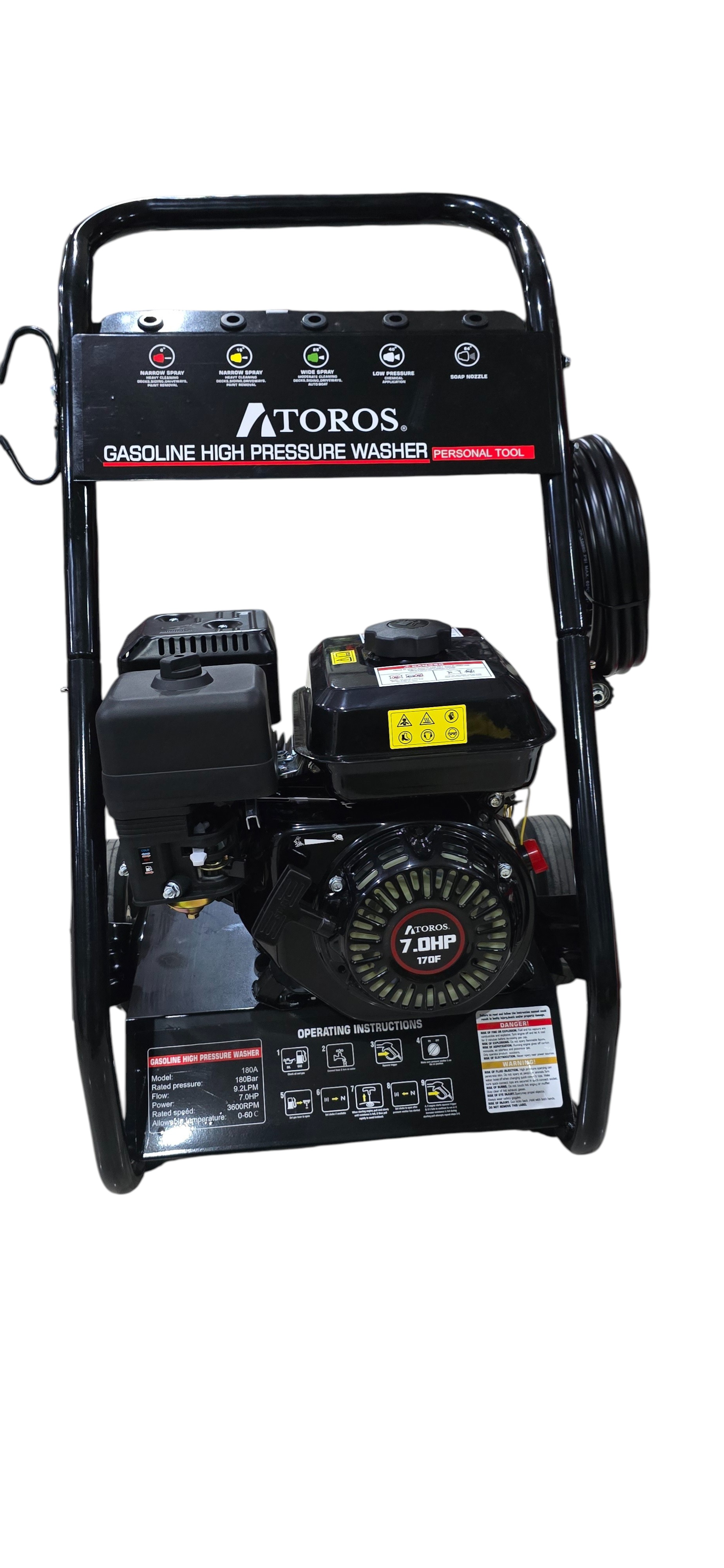 HIDROLAVADORA GASOLINA 7HP BS170 (2700 PSI) P180 HID1802025 ATOROS