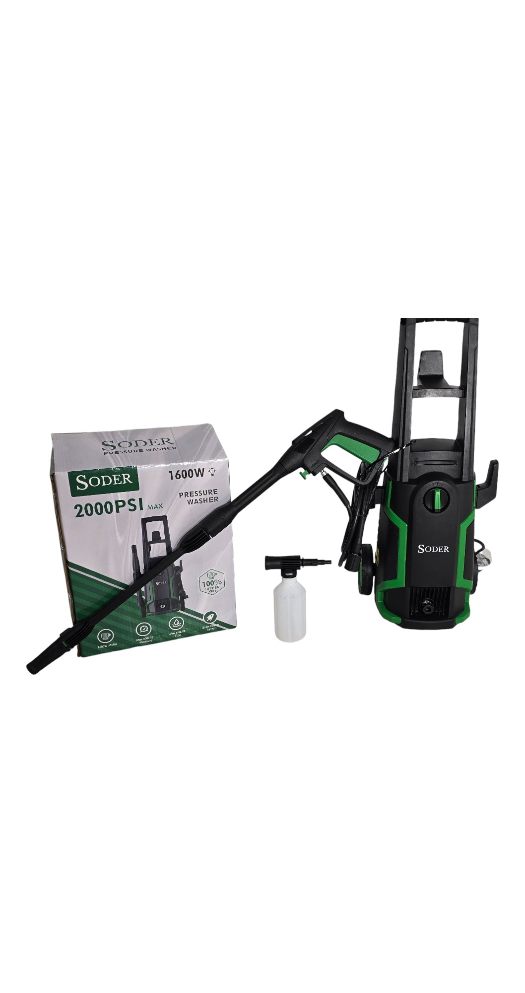 HIDROLAVADORA DOMESTICA 110V  (2000 PSI)  SODER HE250010 ATOROS