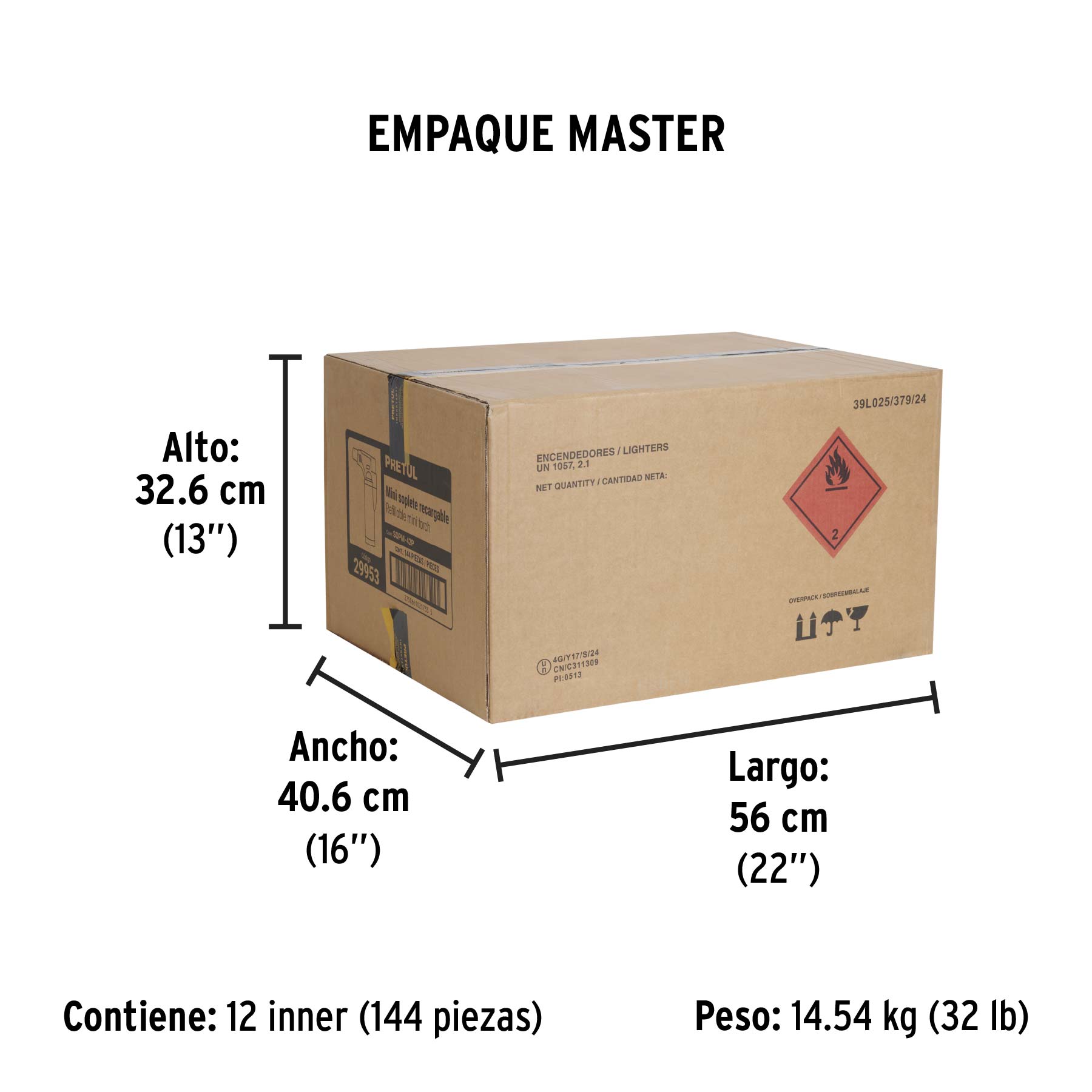 Mechero recargable de 15 ml para flamear alimentos, PRETUL PRETUL