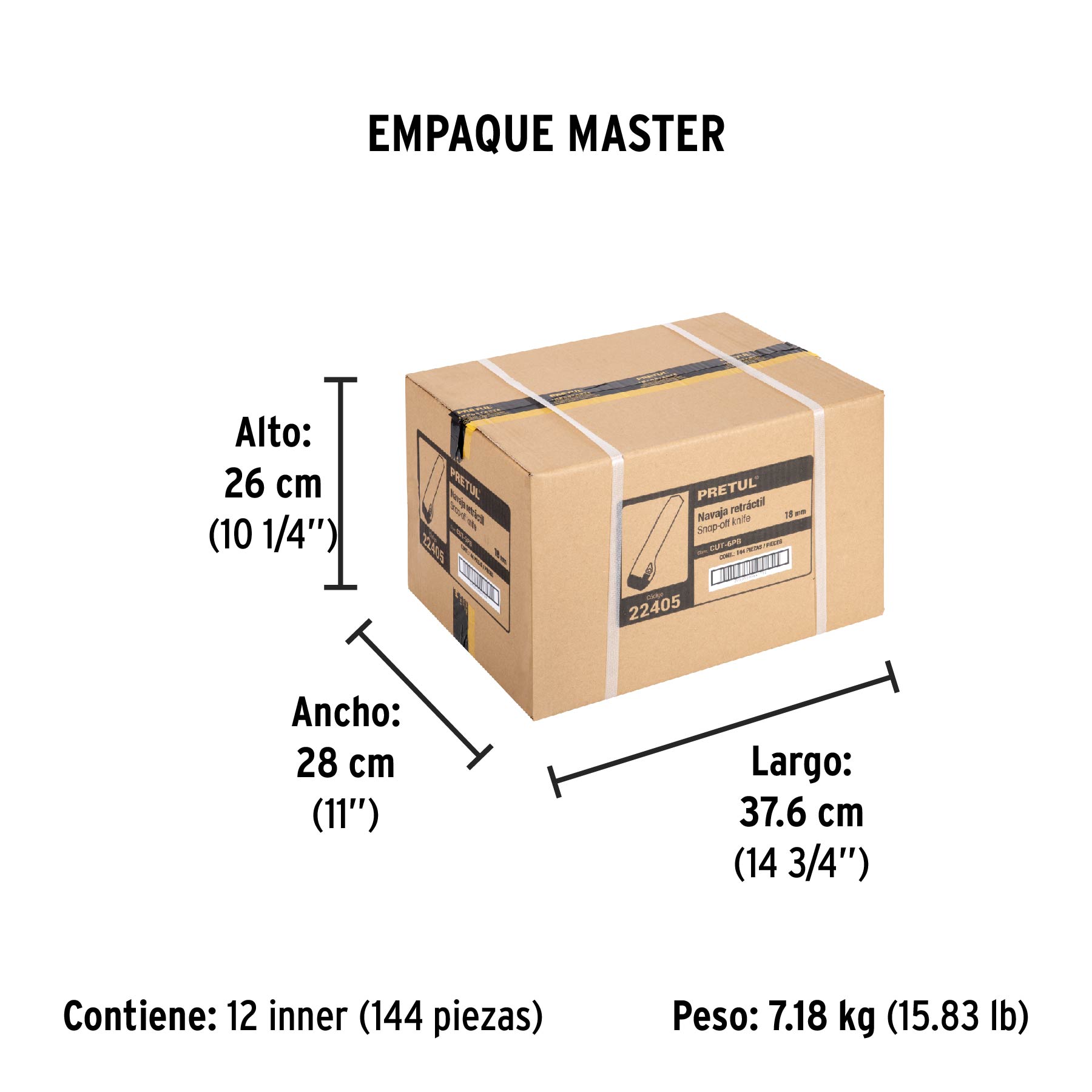 Cutter 18 mm plástico, PRETUL PRETUL