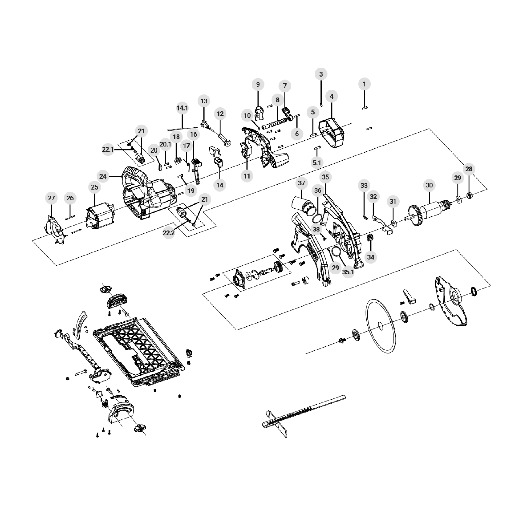 Sierra circular 7-1/4" 1900W, TRUPER INDUSTRIAL TRUPER
