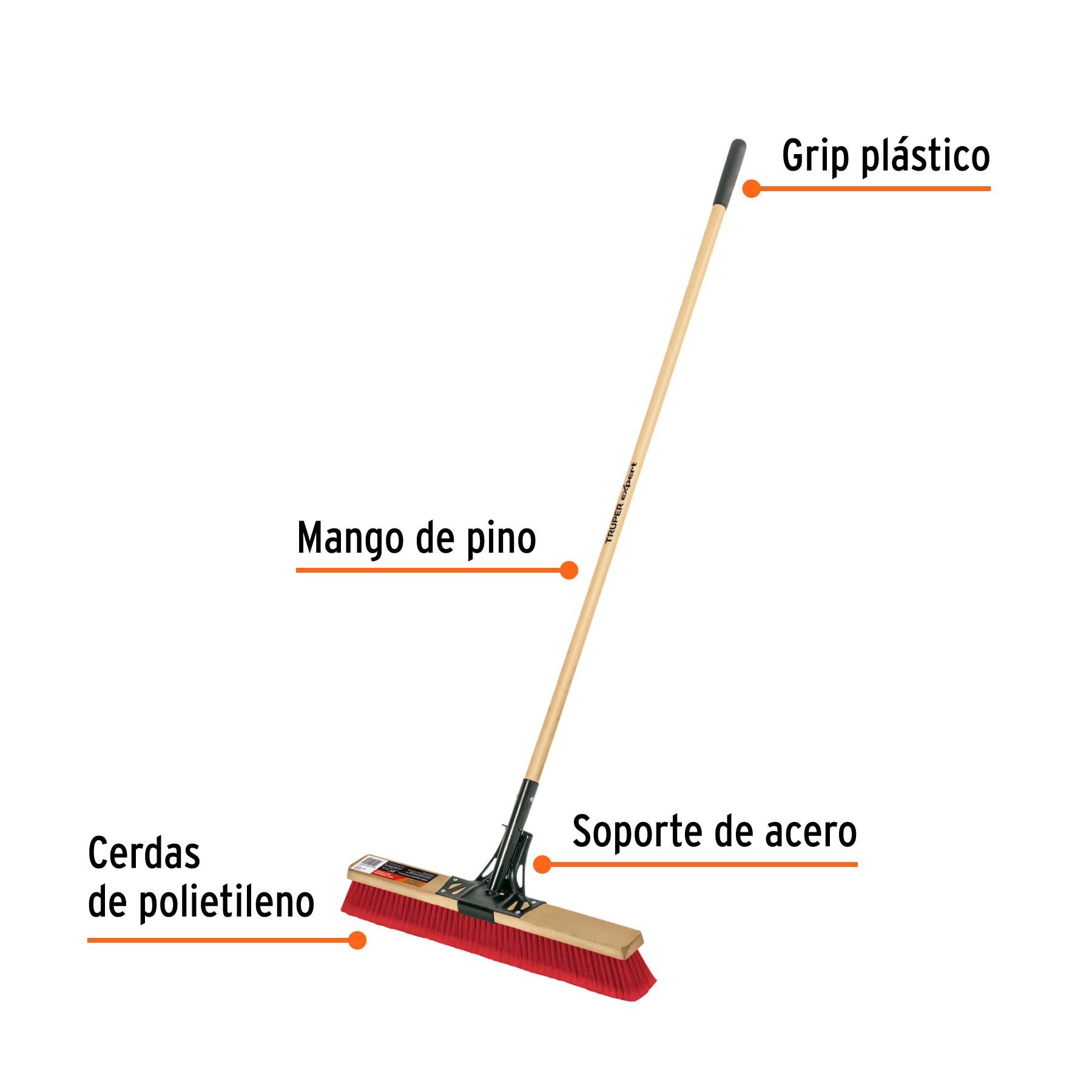 Cepillo industrial, multisuperficies, cerdas PE, EXPERT TRUPER