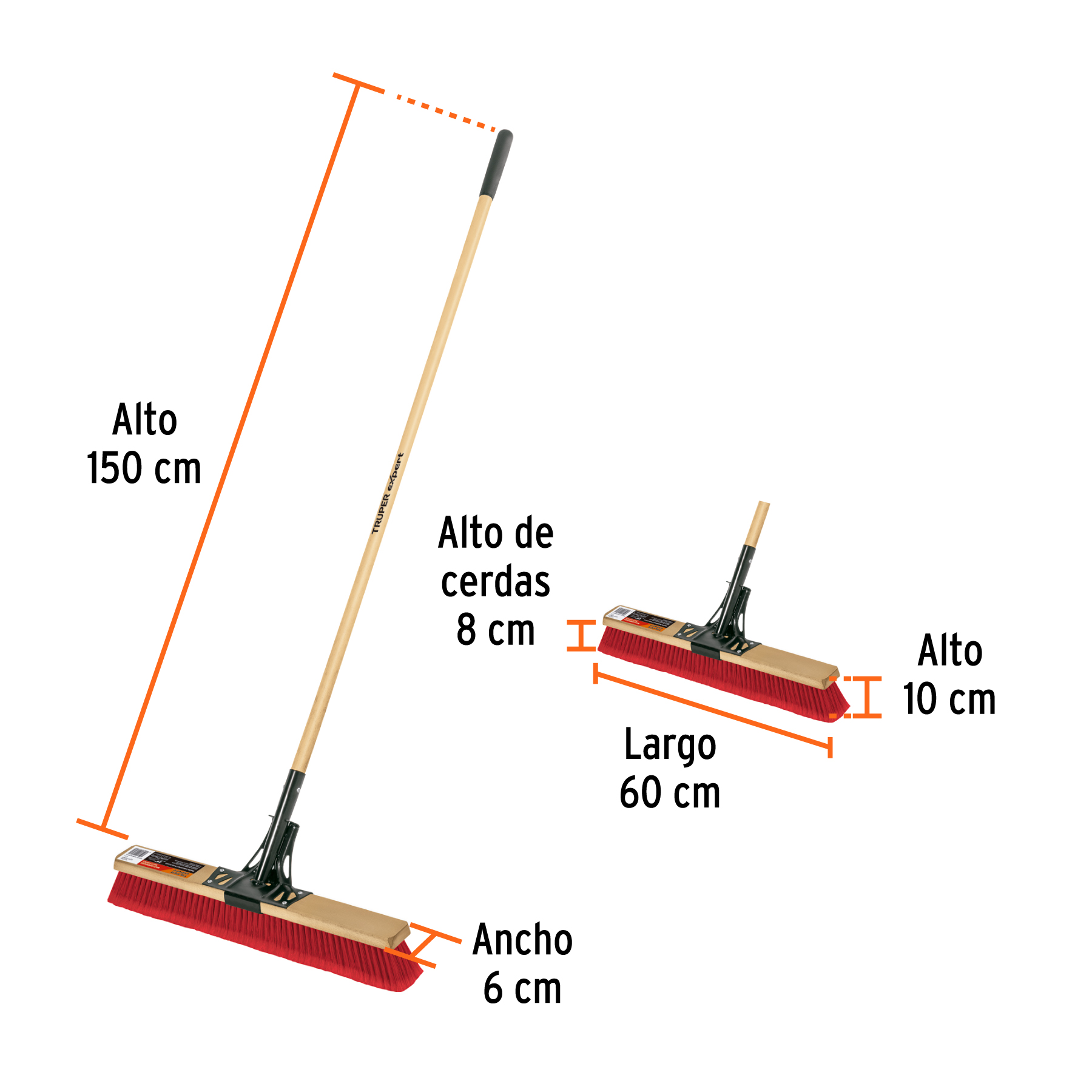 Cepillo industrial, multisuperficies, cerdas PE, EXPERT TRUPER