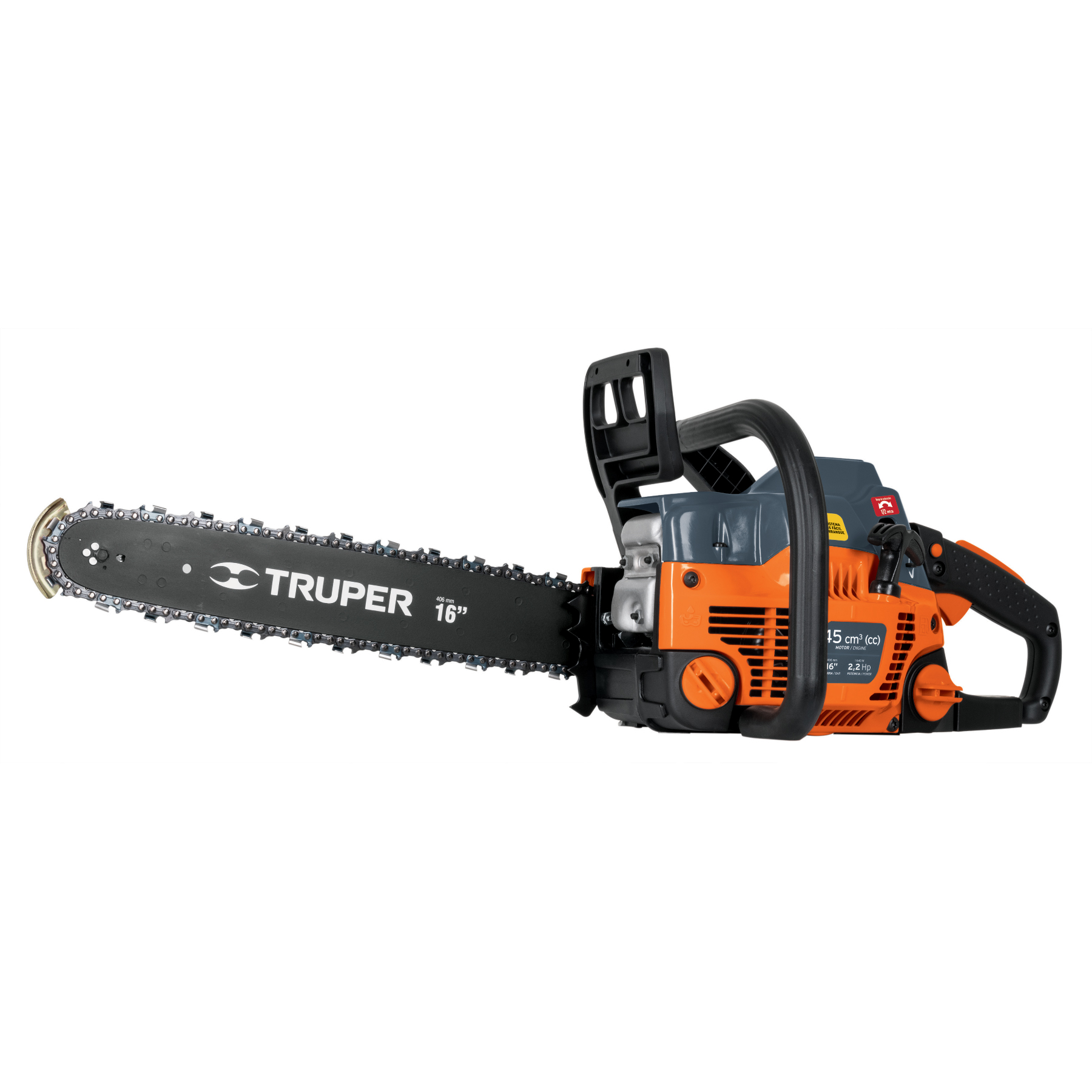 Motosierra 45 cc a gasolina con barra de 16", TRUPER TRUPER