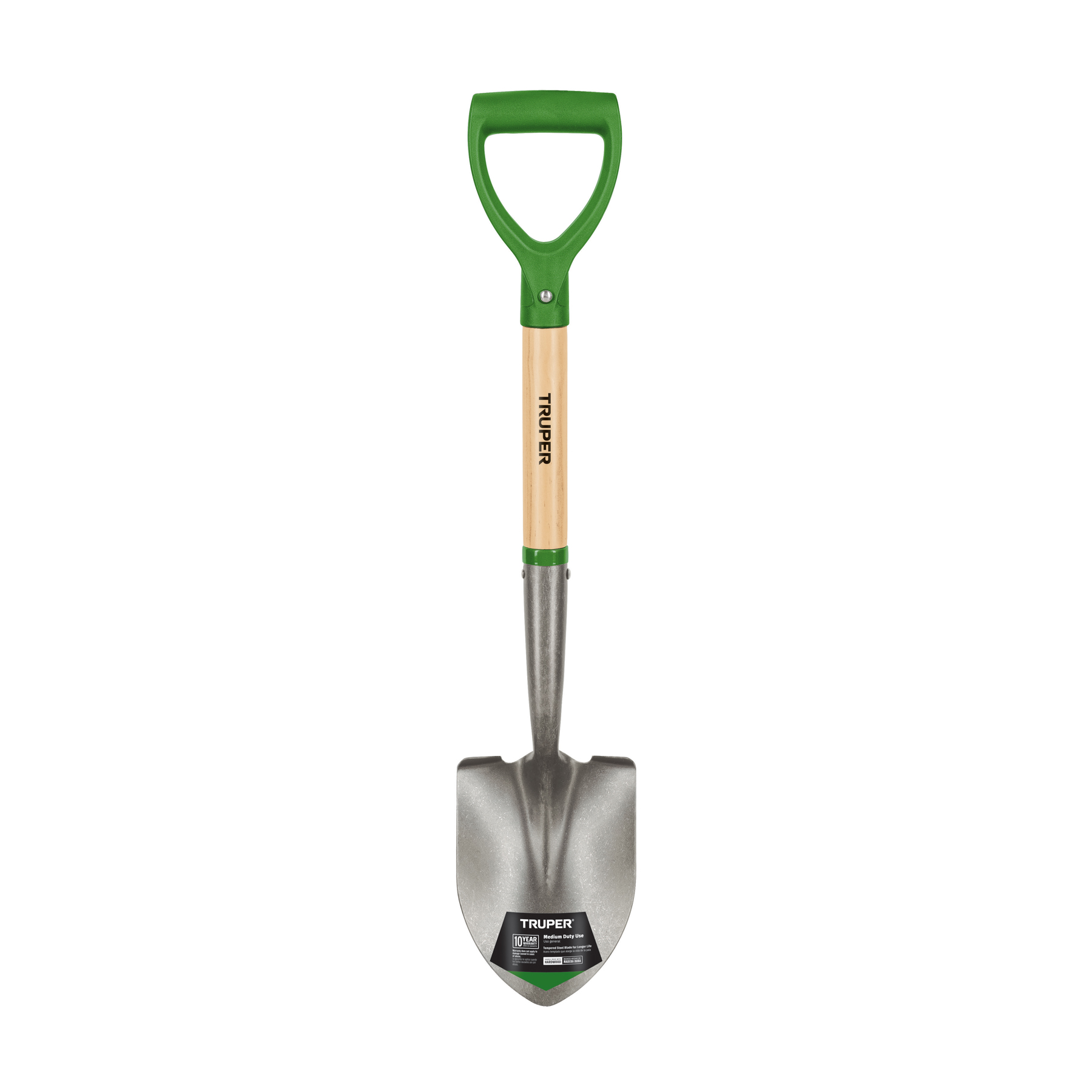 Pala cajuelera redonda, puño "D" mango de madera, TRUPER TRUPER