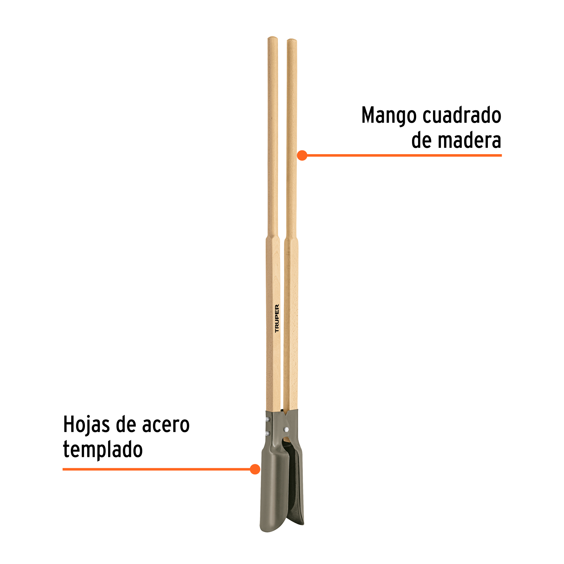 Cavador mangos de madera 48", TRUPER TRUPER