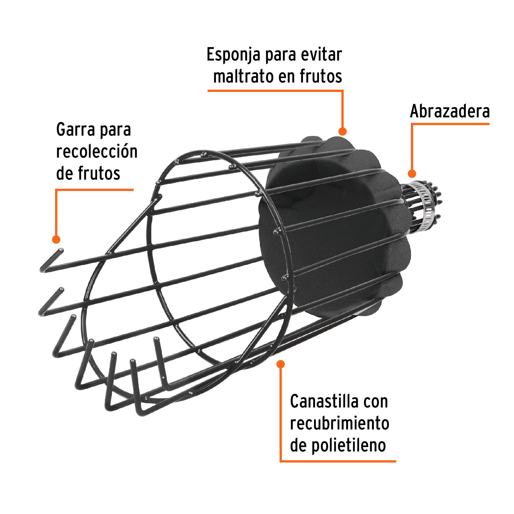 Recolector de fruta, sin mango, TRUPER TRUPER
