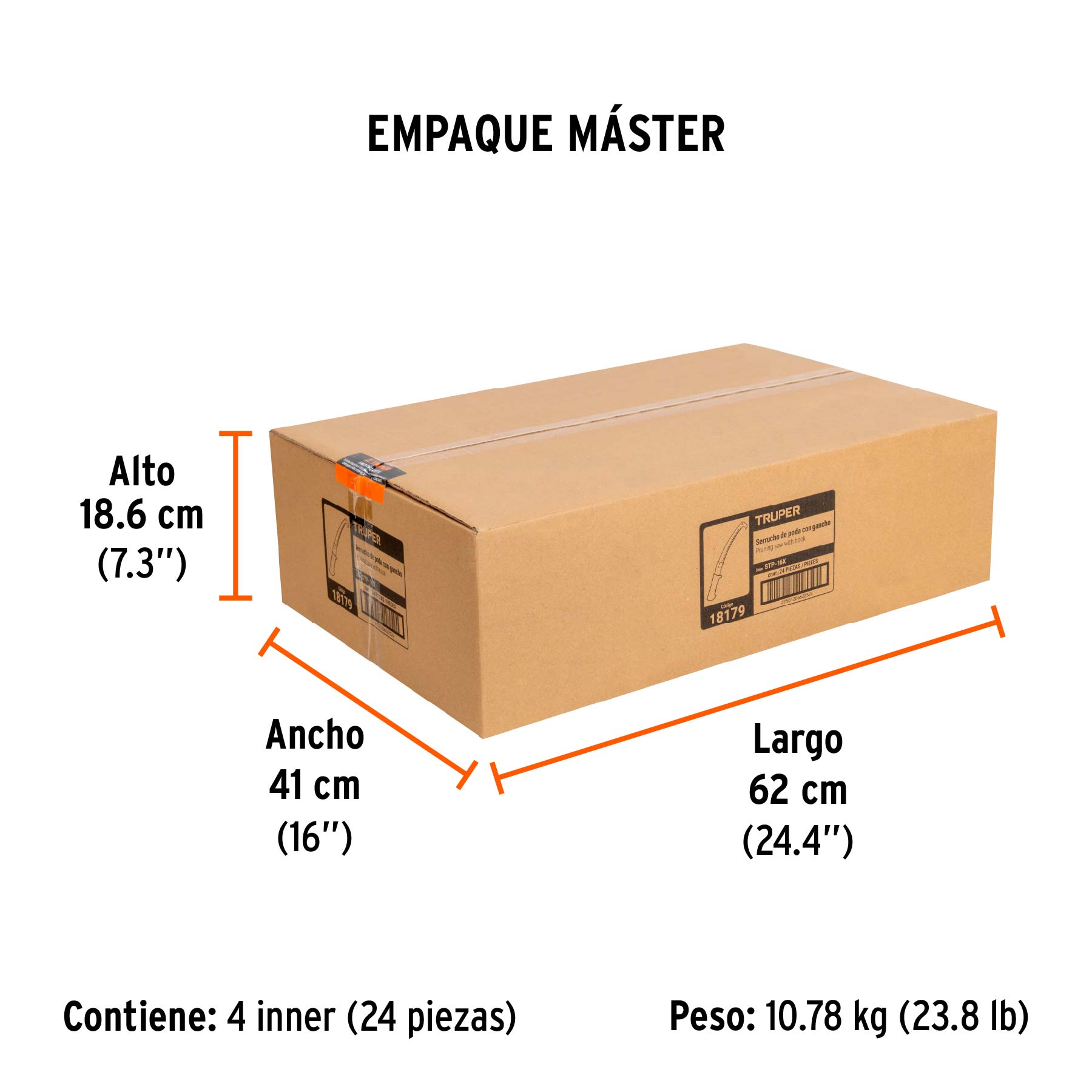 SERRUCHO P/PODAR 16" C/GANCHO STP-16X TRUPER 18176 TRUPER
