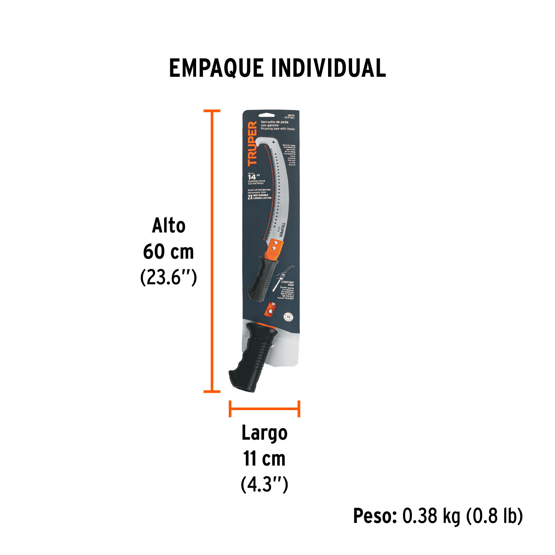 SERRUCHO P/PODAR 16" C/GANCHO STP-16X TRUPER 18176 TRUPER