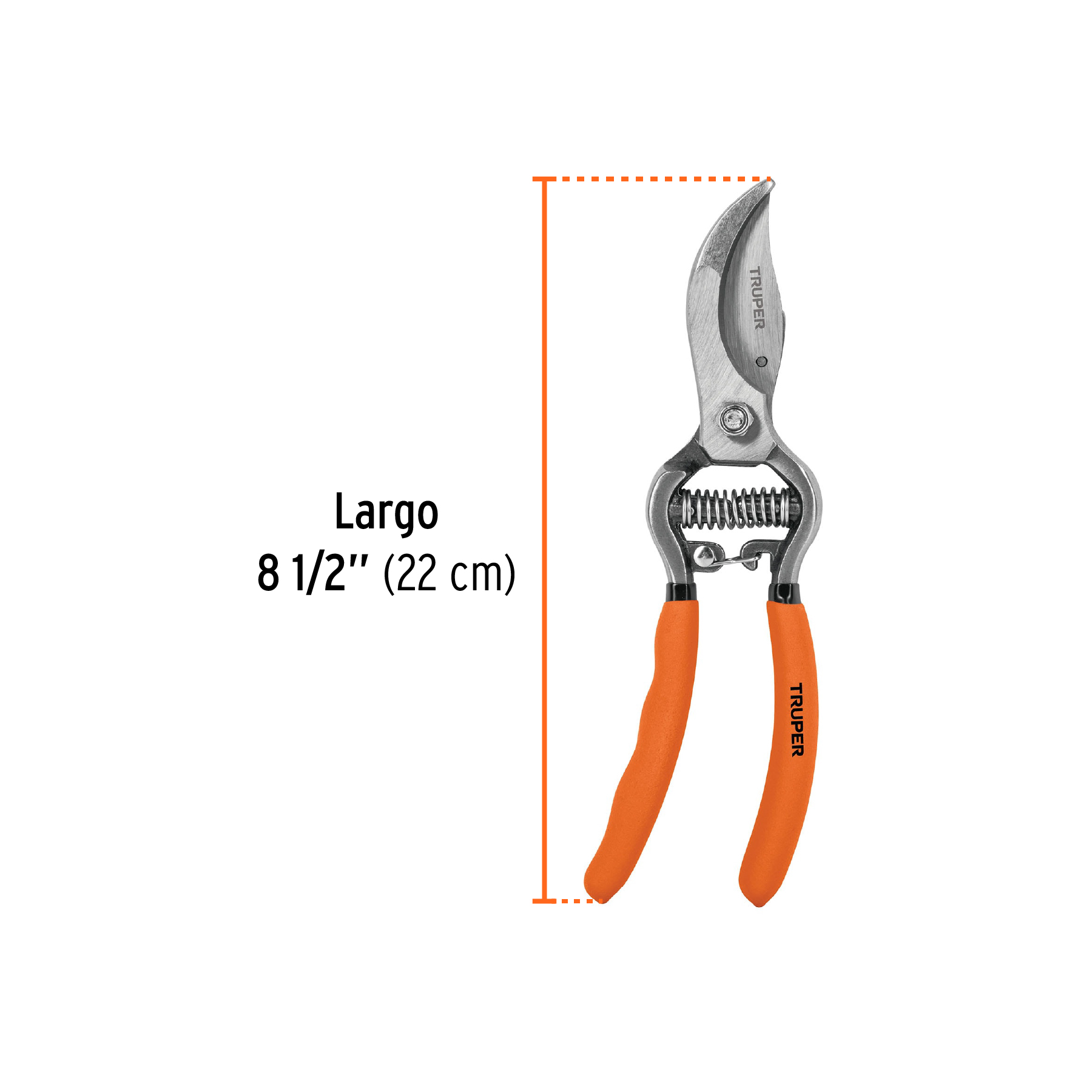 Tijera forjada para poda 8-1/2" para jardinería, TRUPER TRUPER