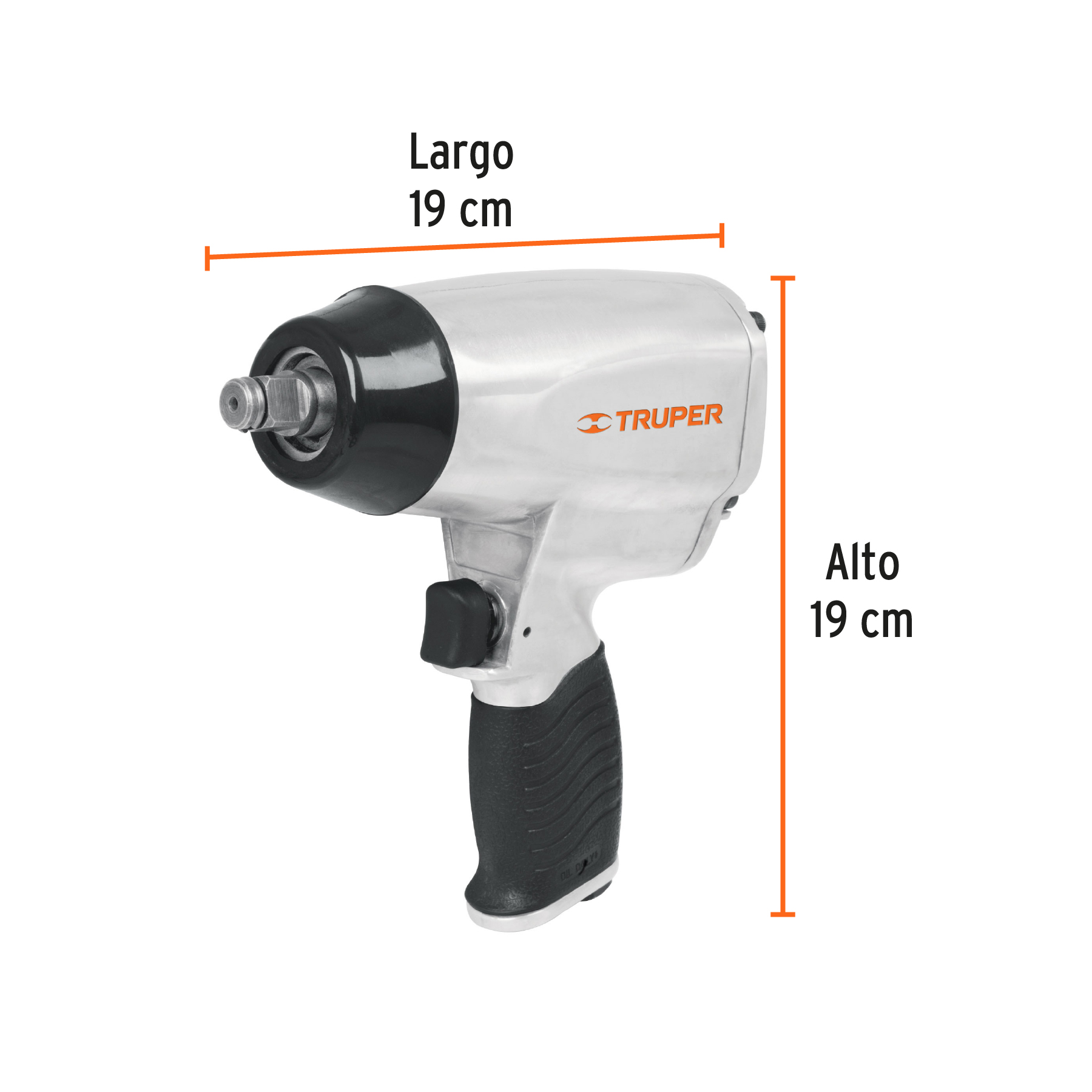 Llave (pistola) de impacto neumática 1/2", TRUPER TRUPER