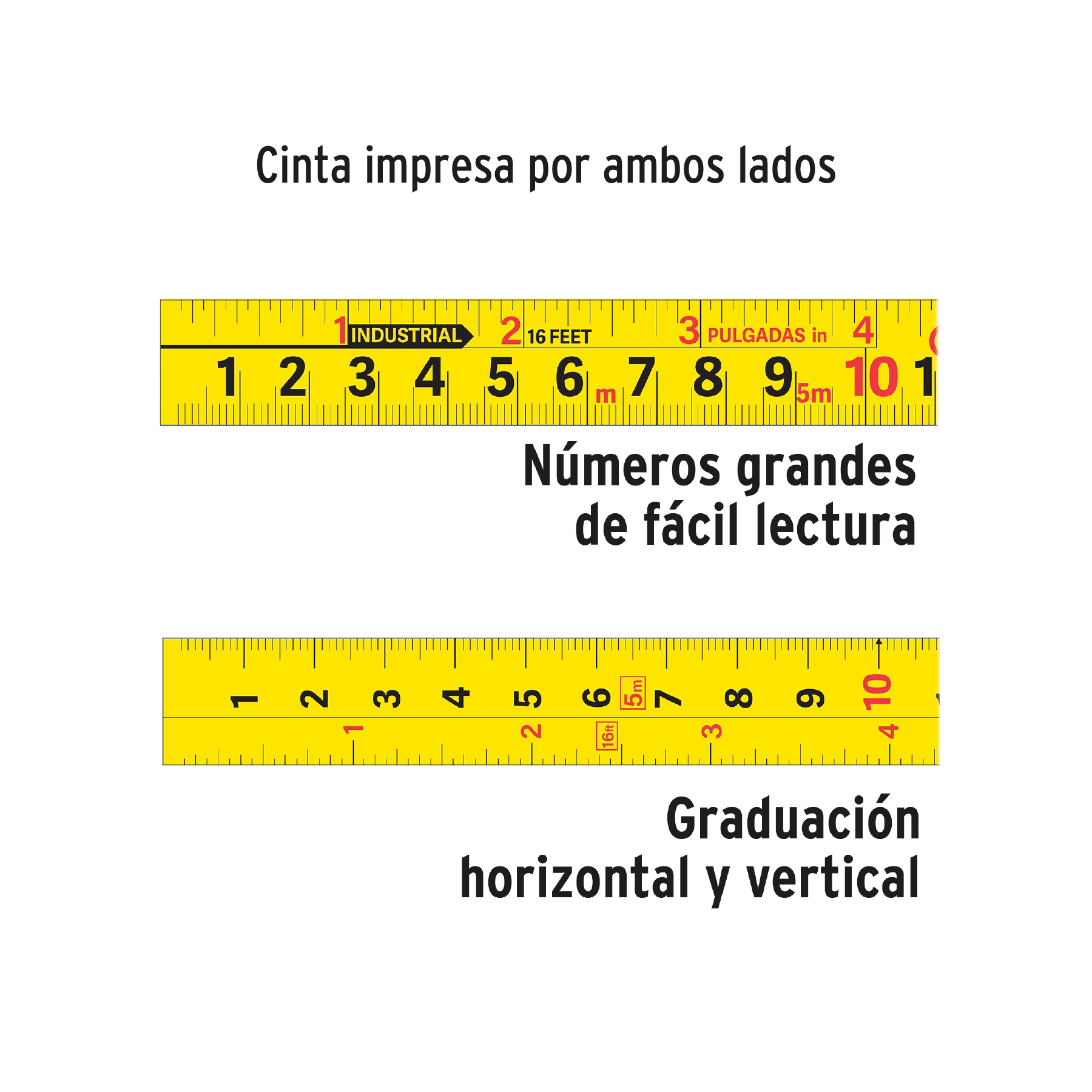 Flexómetro Auto-Lock contra impactos 5.5 m cinta 25 mm TRUPER