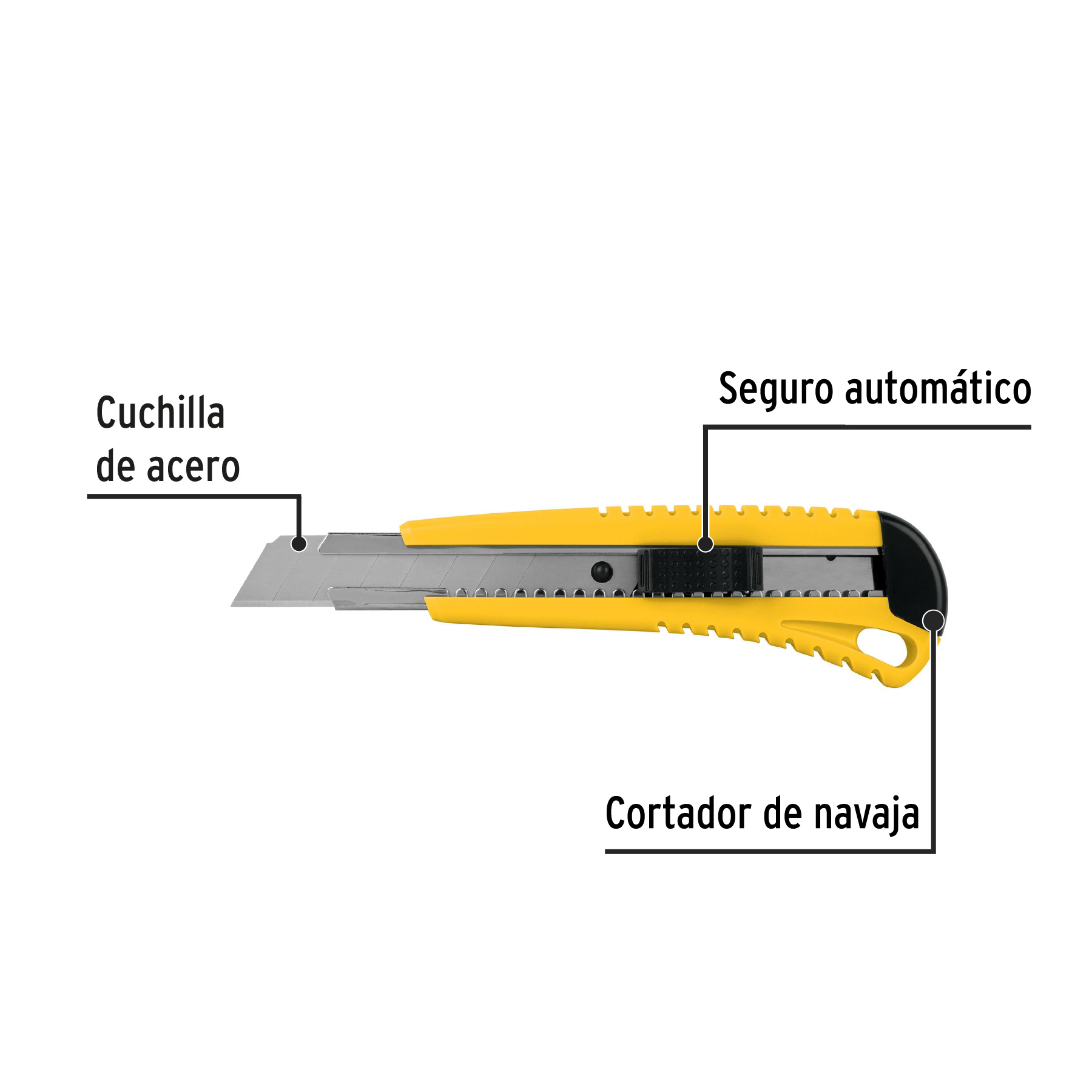 Cutter 18 mm plástico con alma metálica, PRETUL PRETUL