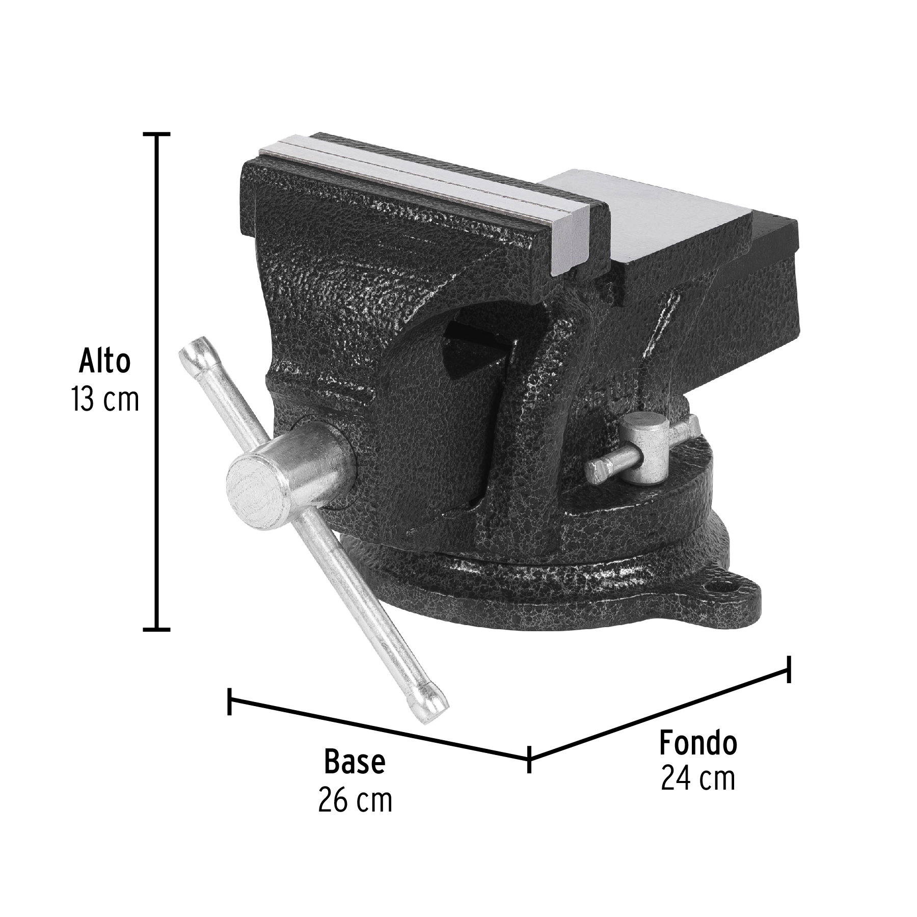 Tornillo de banco 4" de hierro gris, PRETUL PRETUL