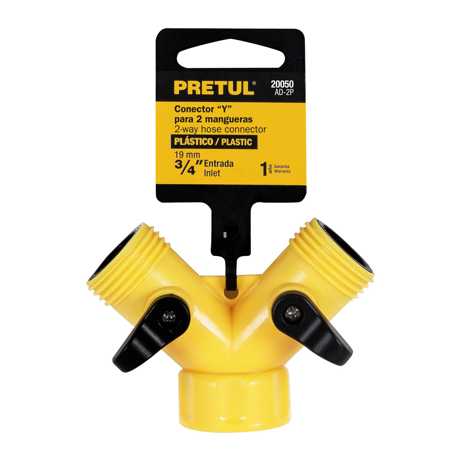 Conector "Y" 3/4" plástico para manguera, PRETUL PRETUL