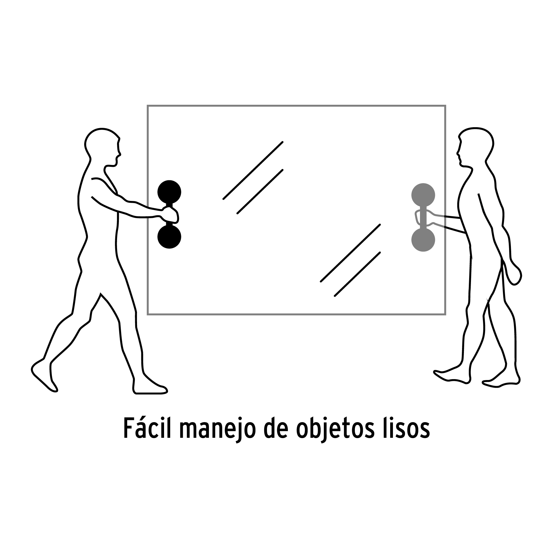 Ventosa de plástico para vidrio, 2 copas de succión, PRETUL PRETUL