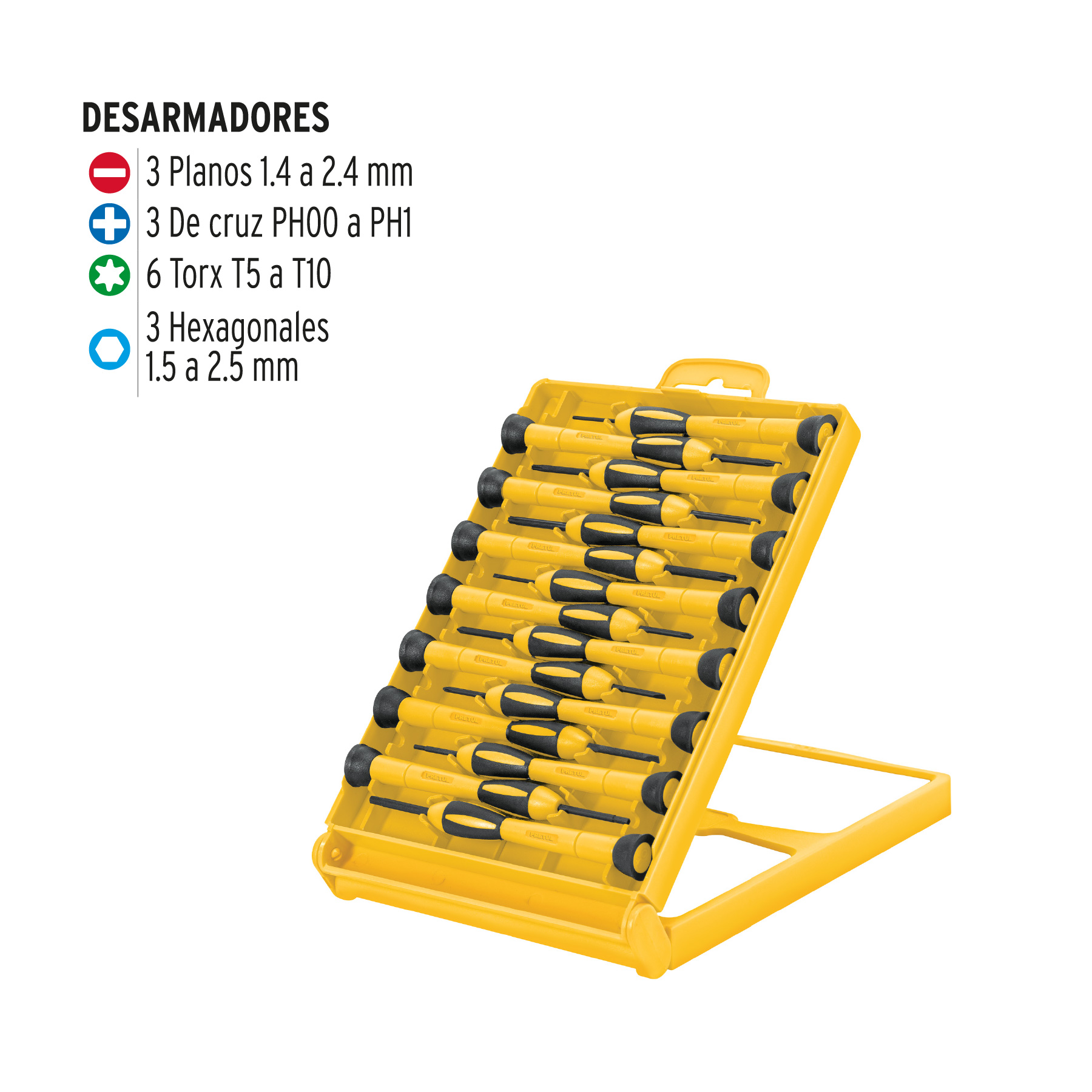 Juego con 15 desarmadores de precisión, PRETUL PRETUL
