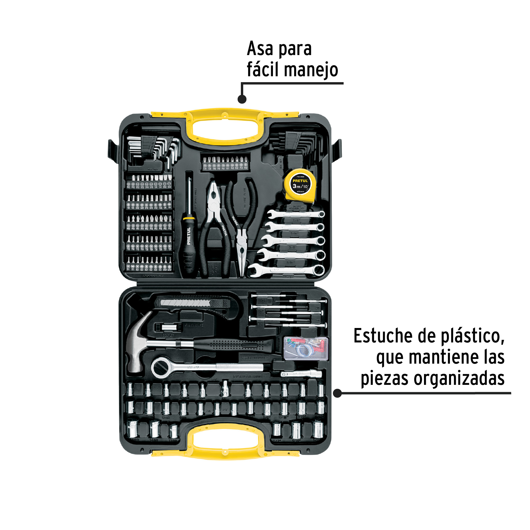 Juego de herramientas, 133 piezas, PRETUL PRETUL